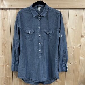 J.Crew Chambray Popover Tunic Shirt - Size Small